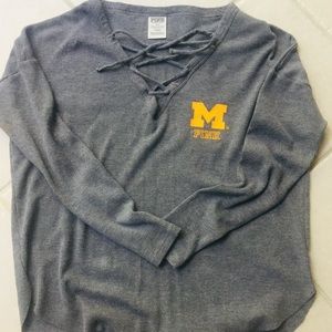UNIVERSITY OF MICHIGAN VICTORIA SECRET PINK TOP!